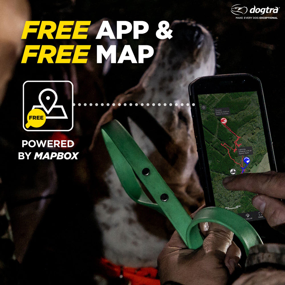 Pathfinder 2 geo-fence alerts visible on the app during hunts.