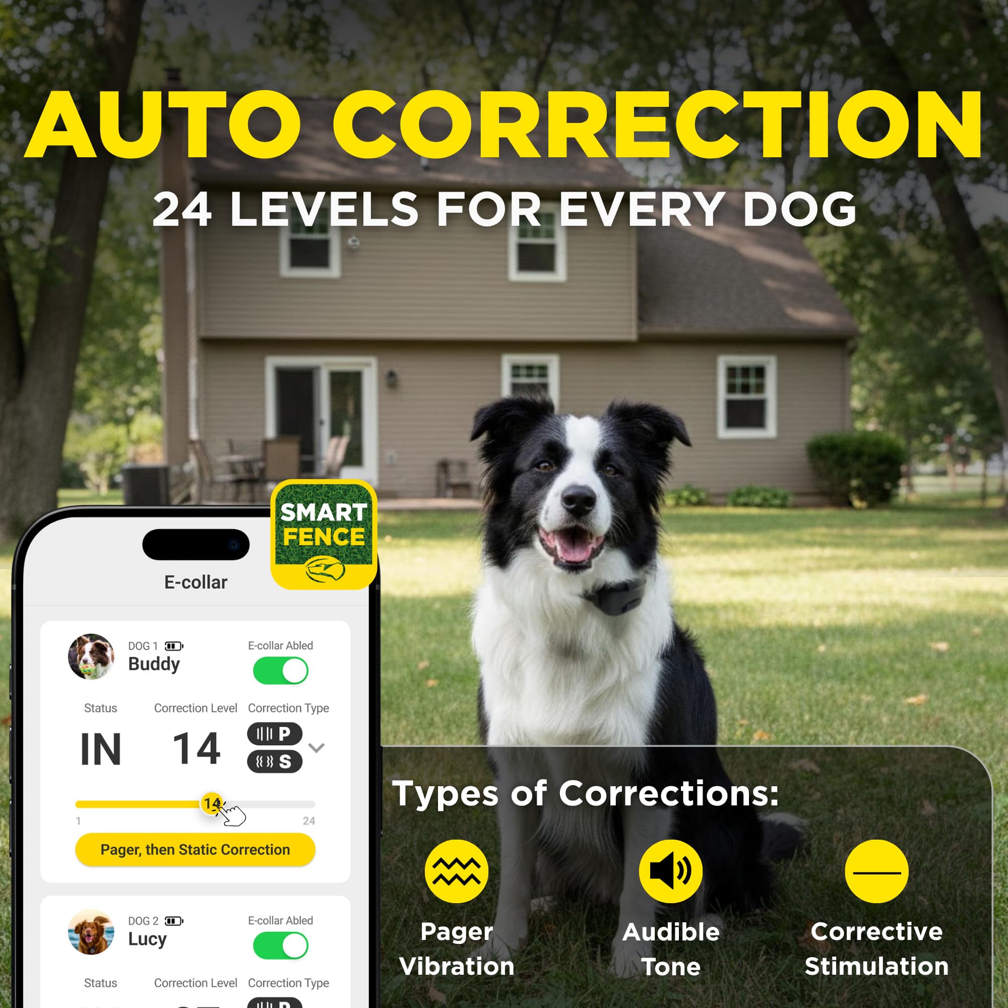 Dogtra SMART Fence range adjustment supports precise coverage up to 3/4 acre