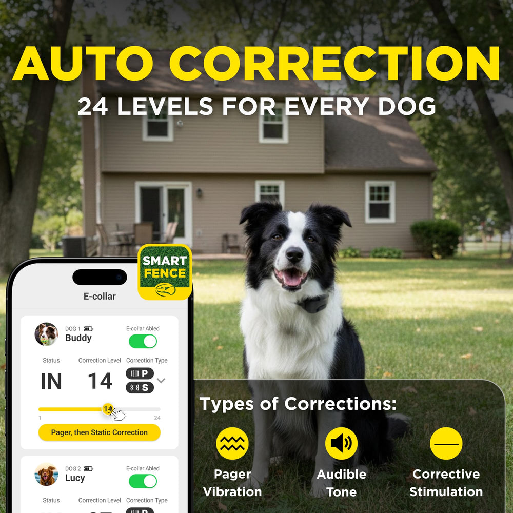 Dogtra SMART Fence range adjustment supports precise coverage up to 3/4 acre