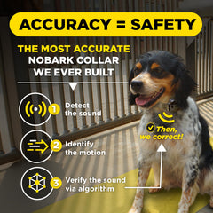 Dogtra Smart NOBARK triple-detection processing visual highlighting accuracy.