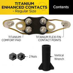 Dogtra Titanium Enhanced Contacts - top view shows compact profile for easy installation and secure fit