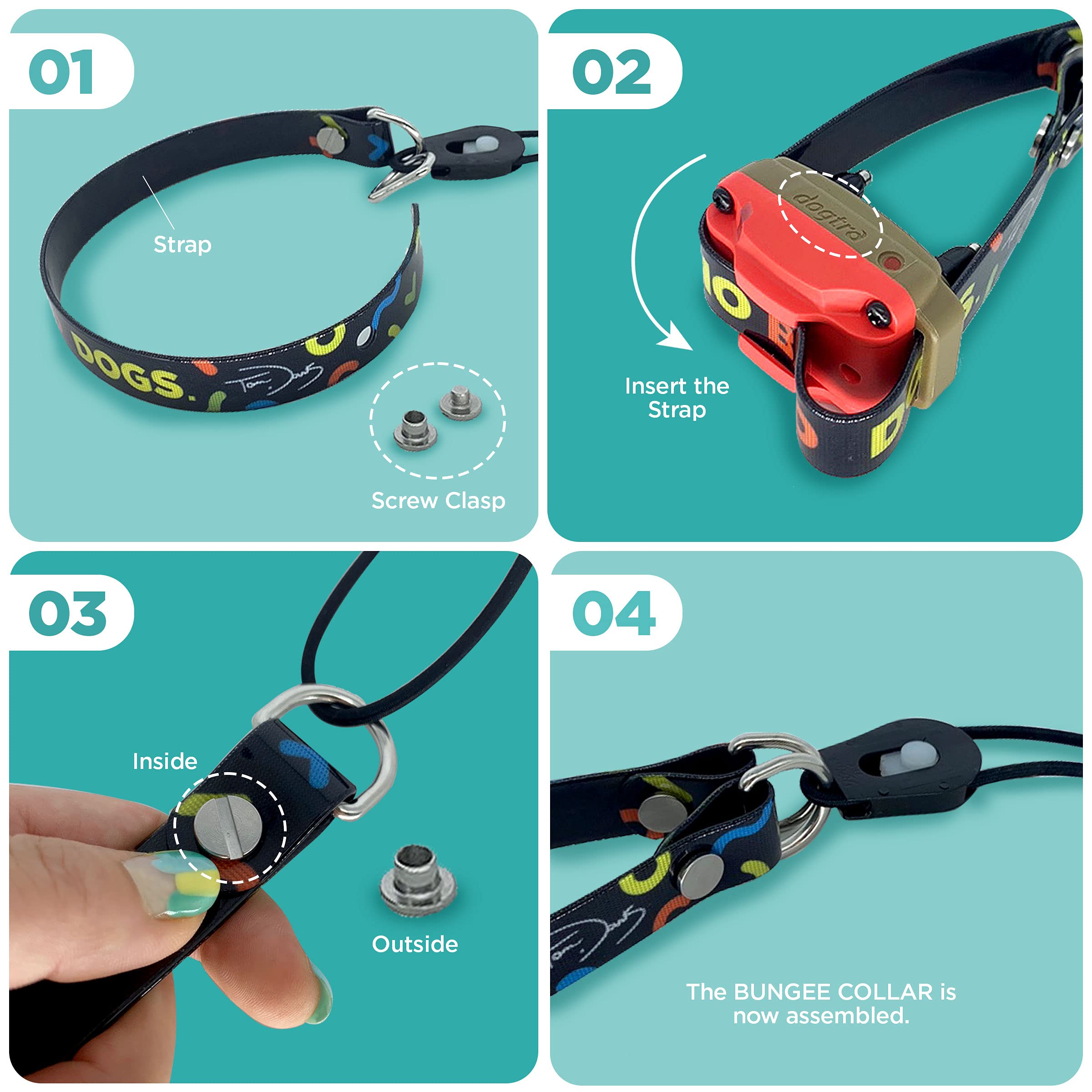 Dogtra Tom Davis Bungee Collar compatible with 3/4 inch receivers including 280C.