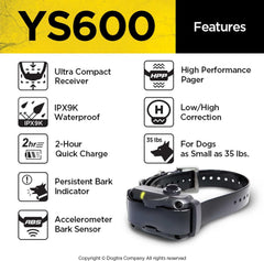 Dogtra YS600 offers 10 correction levels to fit each dog.