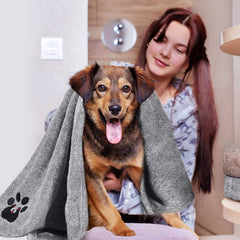 Dogvingpk absorbent bath towel for pets after baths
