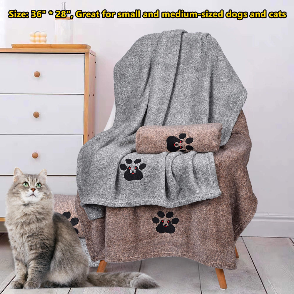 Dogvingpk towel size 36x28 inches provides full coverage on small to medium dogs.
