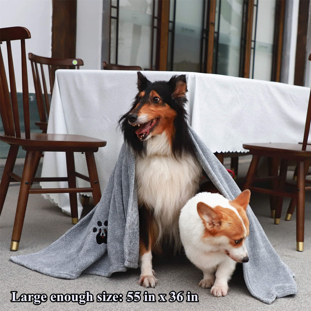 Dogvingpk towel used as a soft pet blanket after bathing