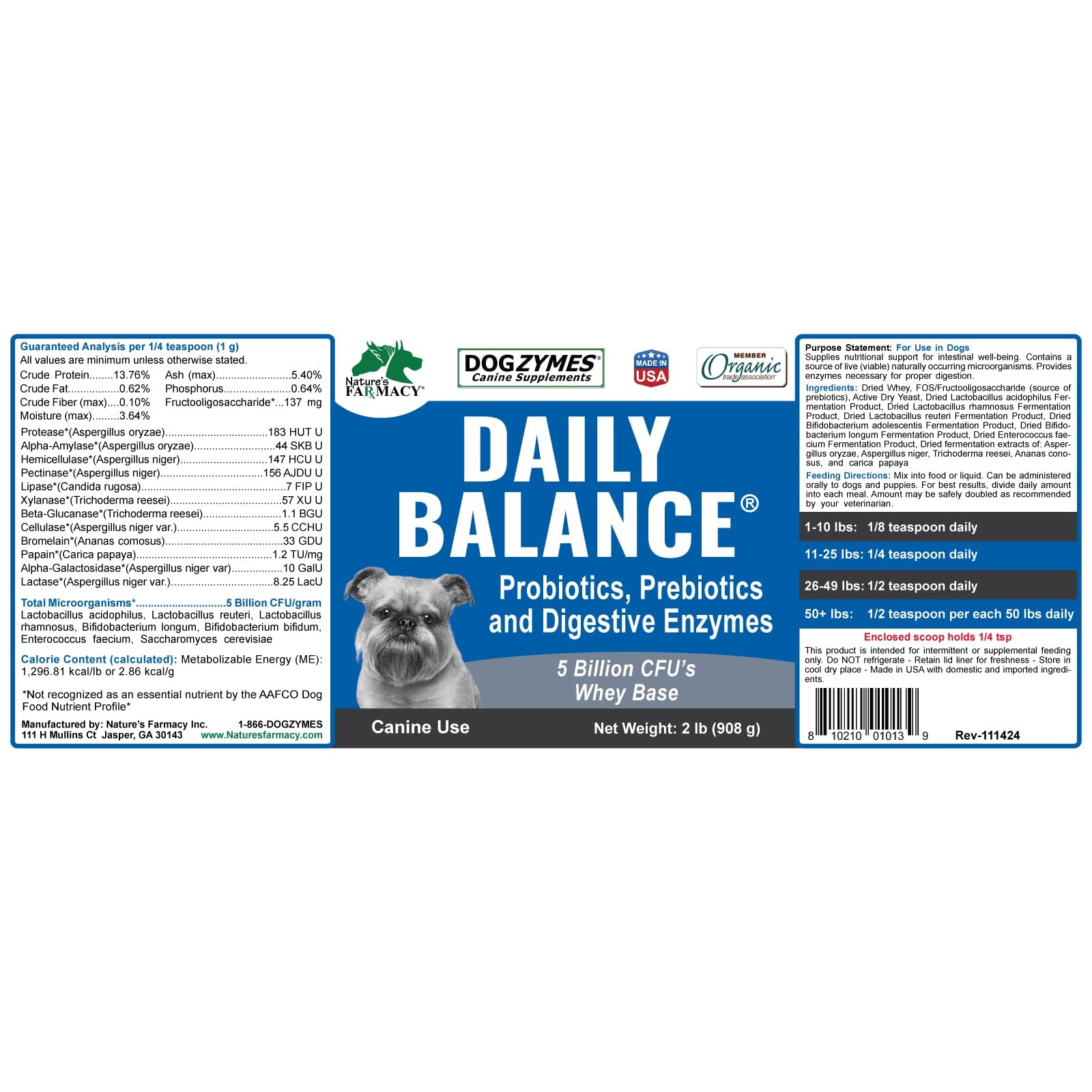 Dogzymes dissolvable powder bowl with dog illustrates easy supplementation
