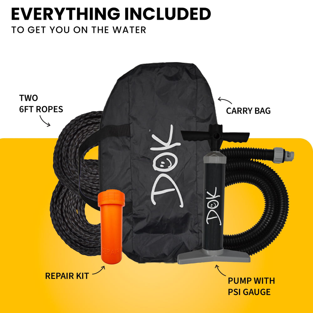 DOK Dog-DOK repair kit included and stored for on-the-go maintenance