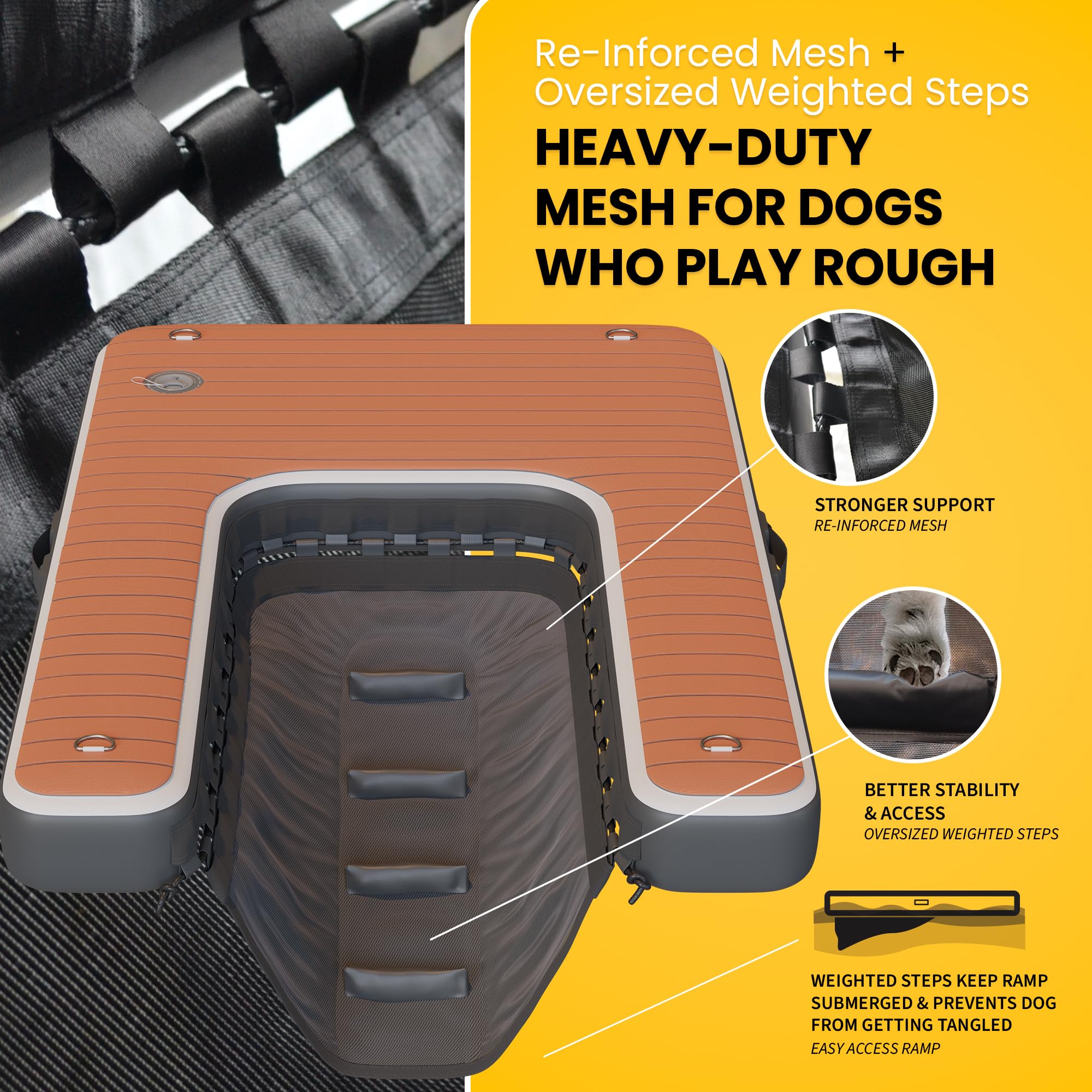 DOK Dog-DOK high-contrast sides design for better visibility