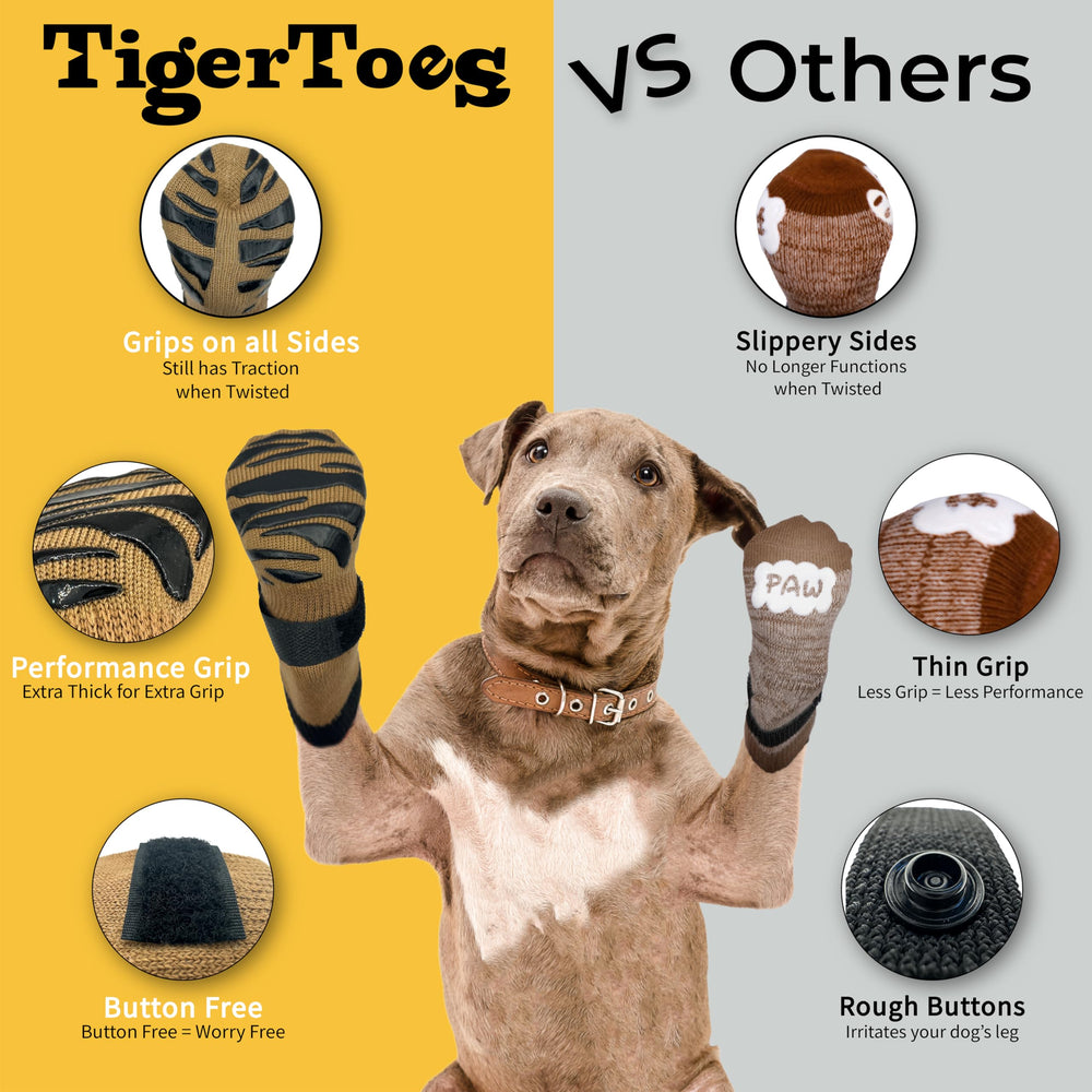 DOK TigerToes XXL senior-dog traction aids mobility on smooth floors during daily activities