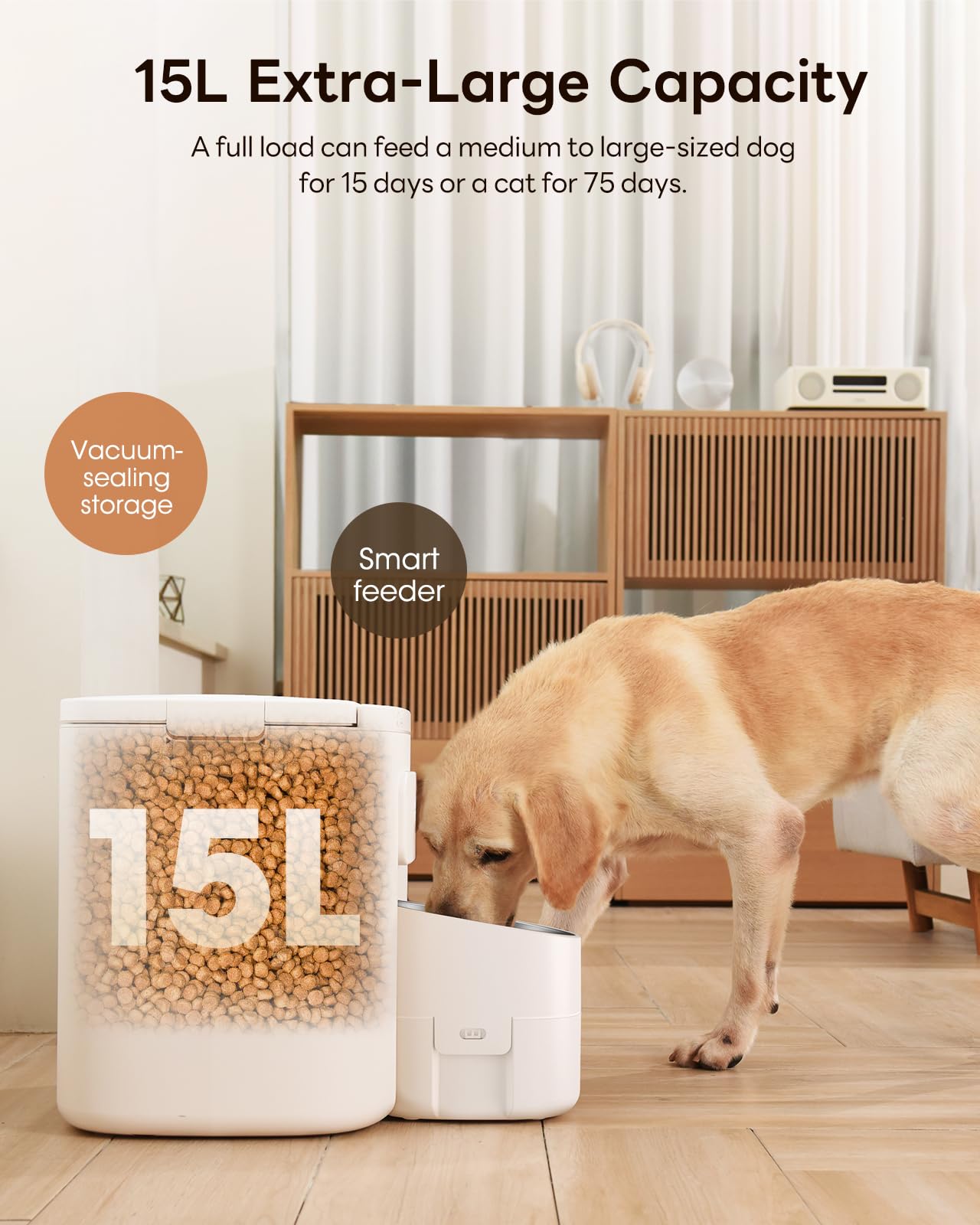 Dokoo vacuum-seal system illustration preserving kibble freshness