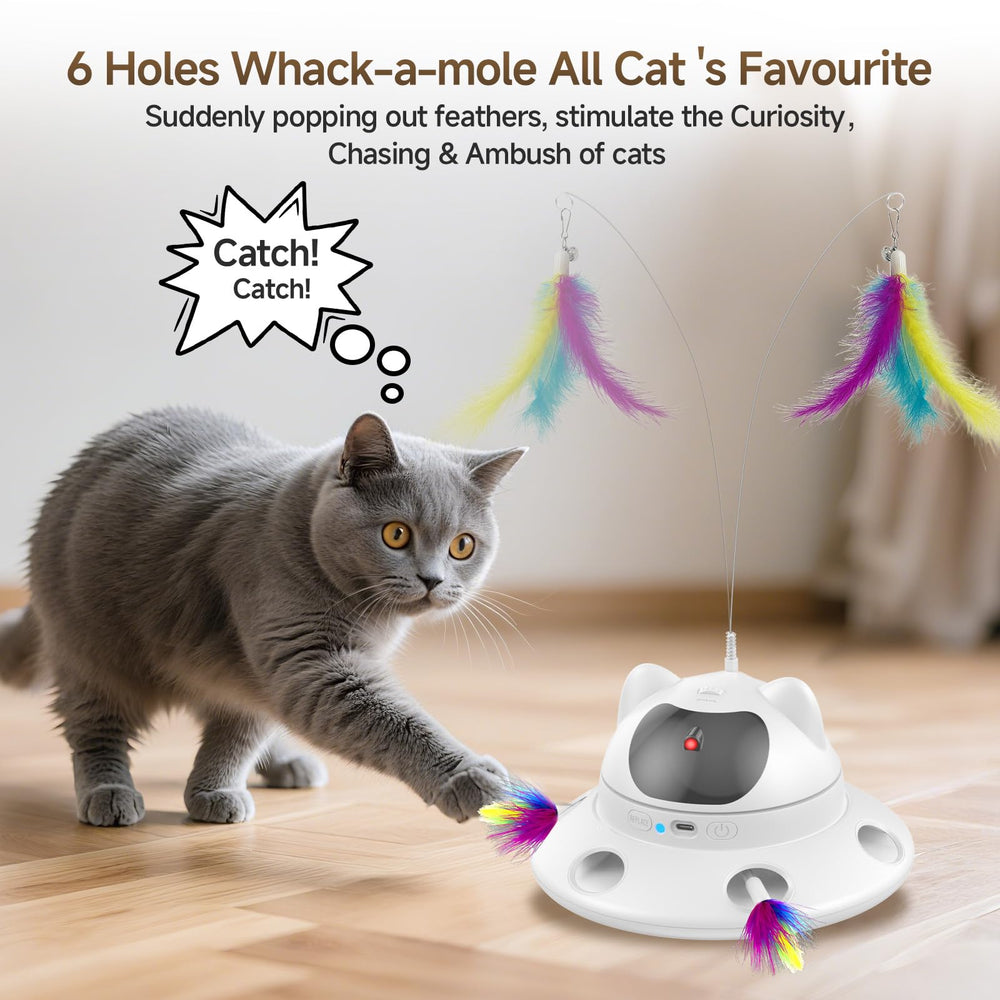 DOLOEDY cat laser toy USB rechargeable 1200mAh for long play.