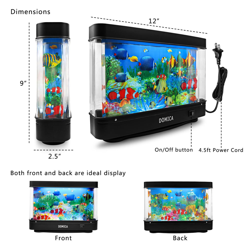 DOMICA timer-enabled compact aquarium automatically saves energy