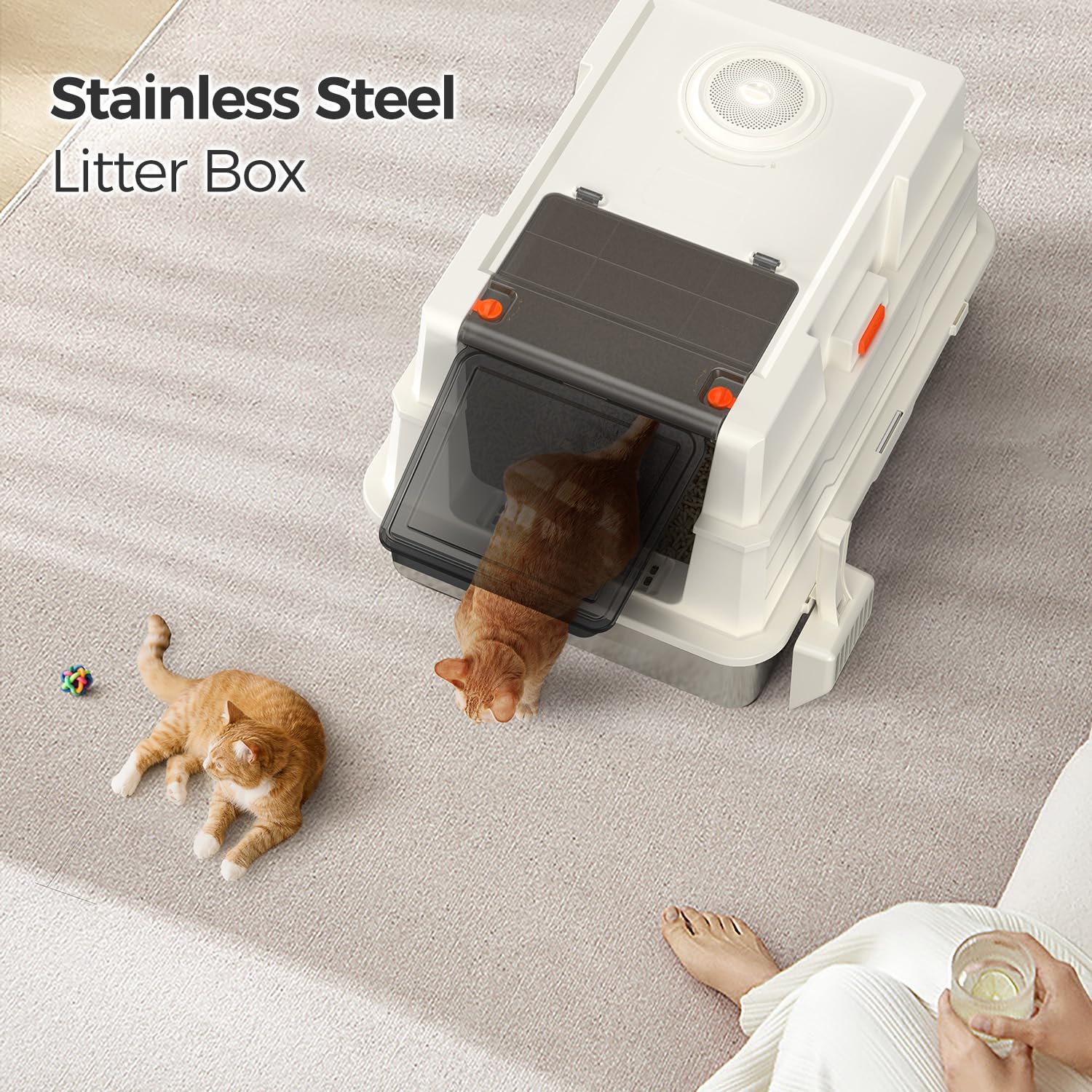 Donlinno XXXL stainless steel interior is easy to wipe clean.