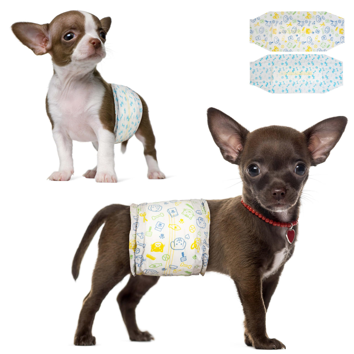 Dono XS diaper for small dogs, secure fit and comfort.