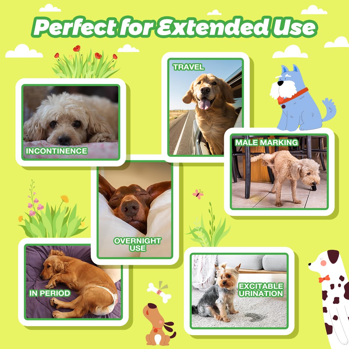 Dono dog diaper liners come in a 150-count pack.