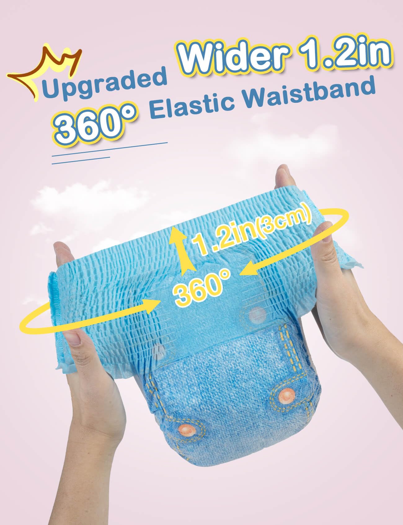Dono dog diapers with 360° wrap fit prevent slipping and leaks.