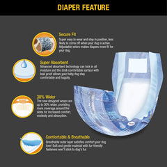Dono Dog Diapers absorbent cotton core for longer coverage and dryness