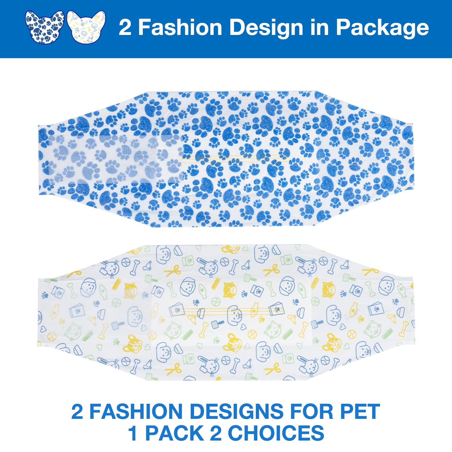 Dono dog diapers with cartoon pattern help keep homes clean during training.