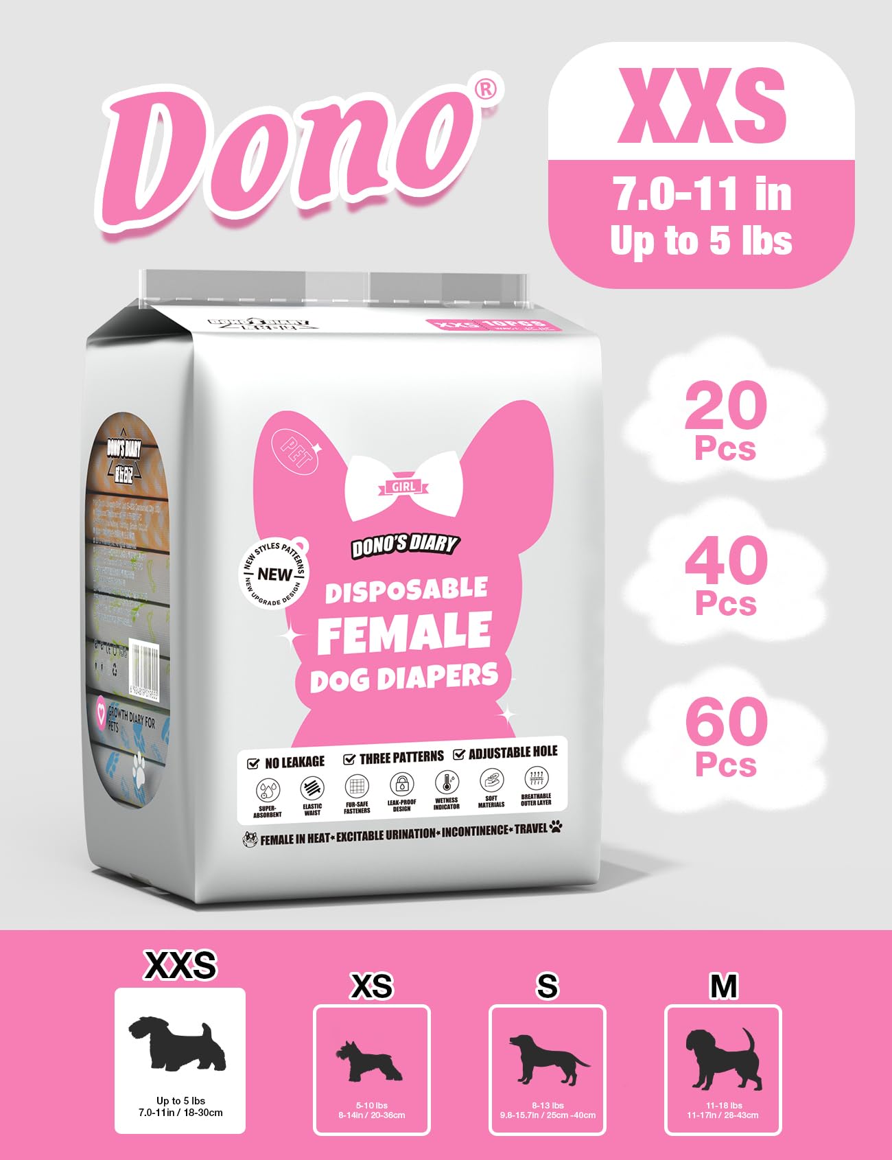 Dono adjustable fasteners ensure a snug fit without restricting movement