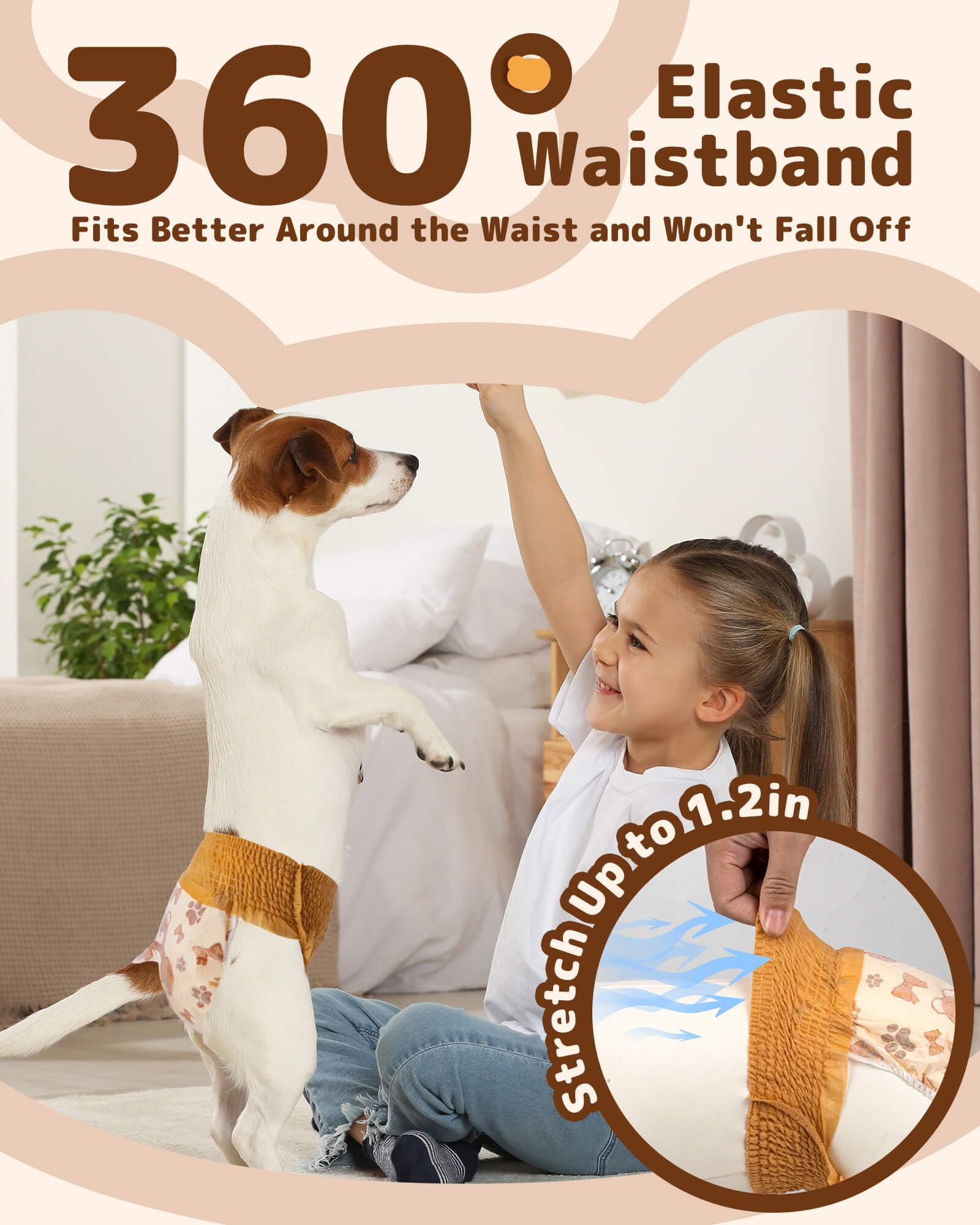 Dono Dog Diapers Female with breathable fabric keeping the dog comfortable