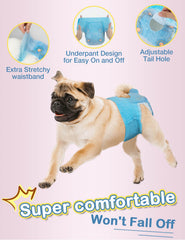 Dono dog diapers with 2-inch leak edge keeps moisture contained.