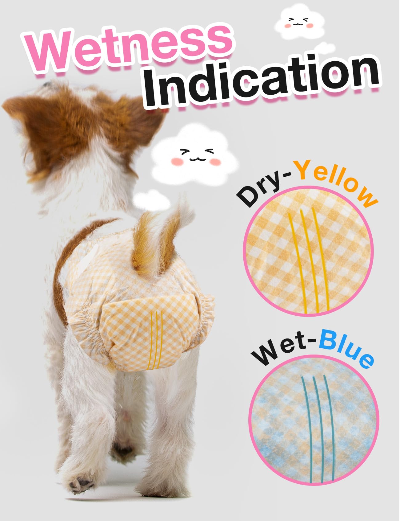 Dono dog diapers three patterns in portable packs for multi-pet homes