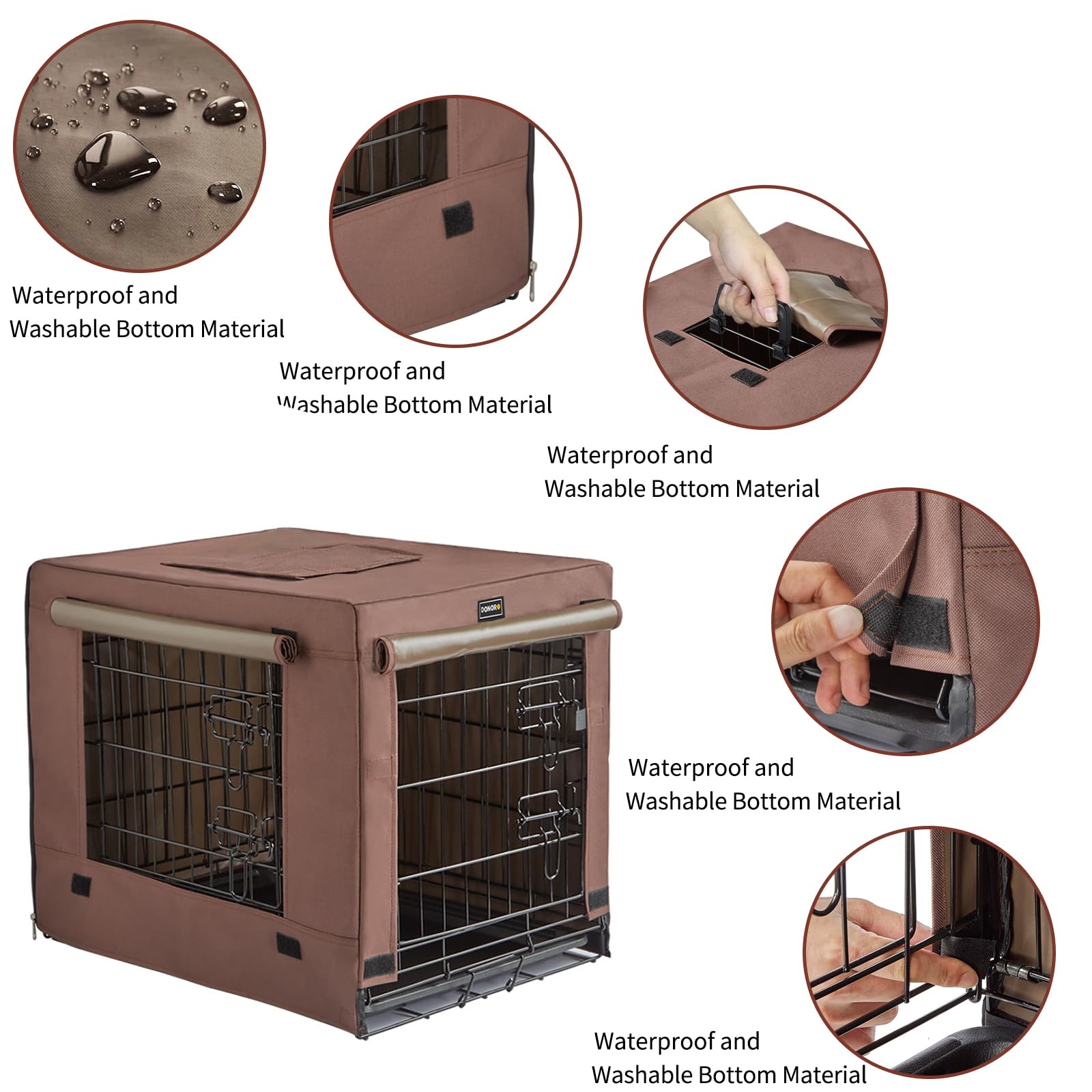 DONORO crate cover included adds privacy and protection.