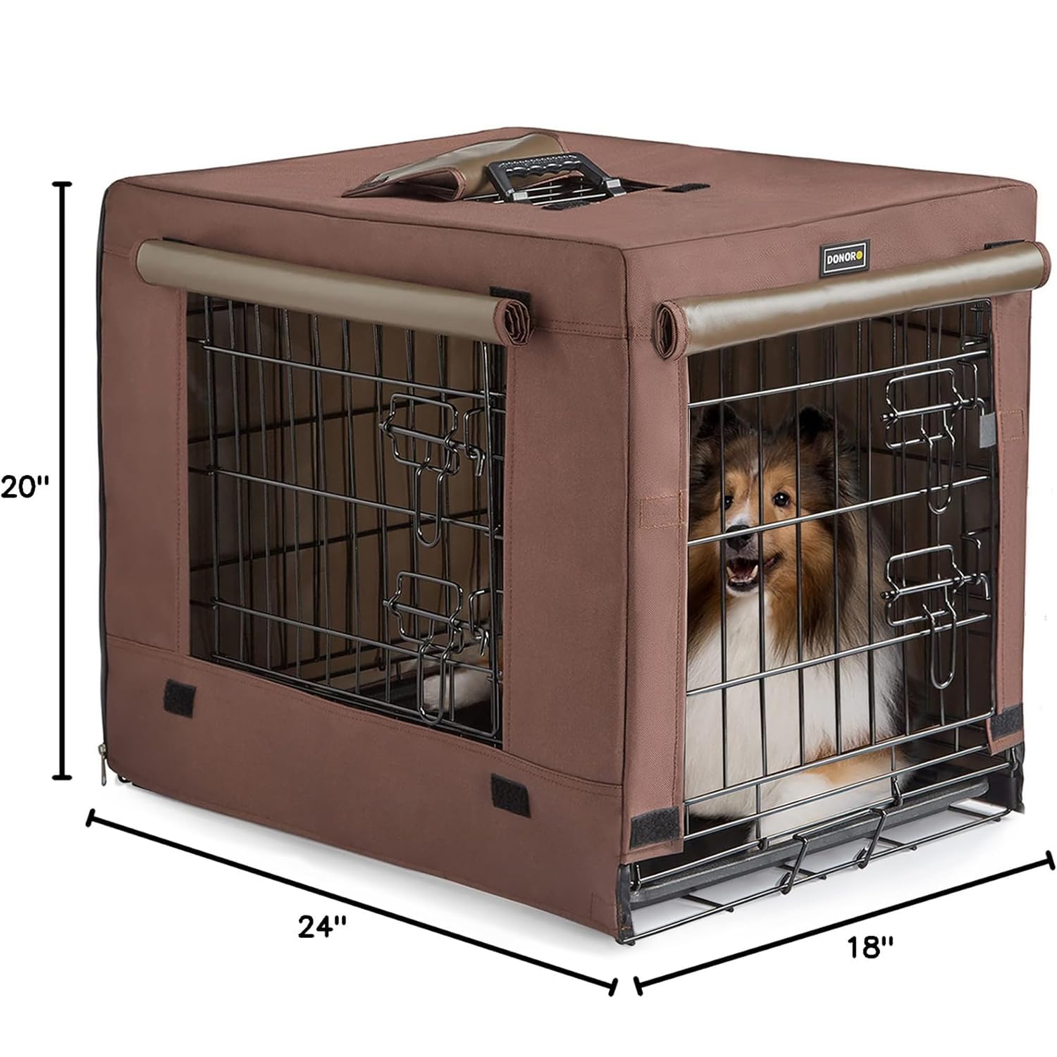 DONORO crate side-entry for flexible room placement.