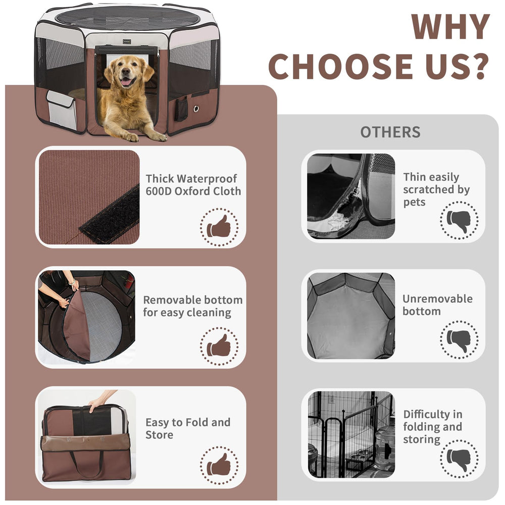 Lightweight and durable for travel and camping with the DONORO playpen.