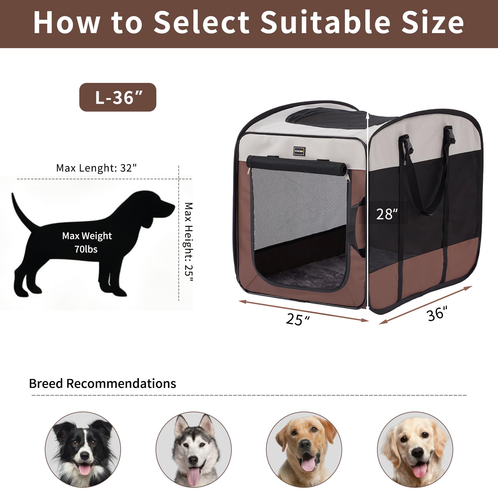 DONORO indoor-outdoor use supports pets at home or on trips.