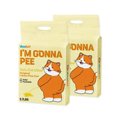 DOOBIT Natural Tofu Litter 11.4lb bag, ready for quick, low-dust clumping and easy disposal.