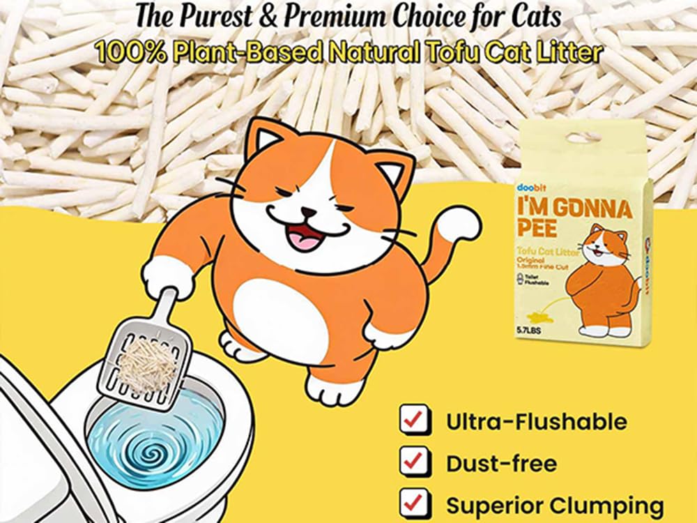 DOOBIT tofu litter pellets for reliable clumping and mess reduction.