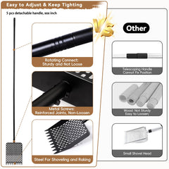 DOODLEBEAN heavy-duty alloy steel construction resists rust and heavy waste.