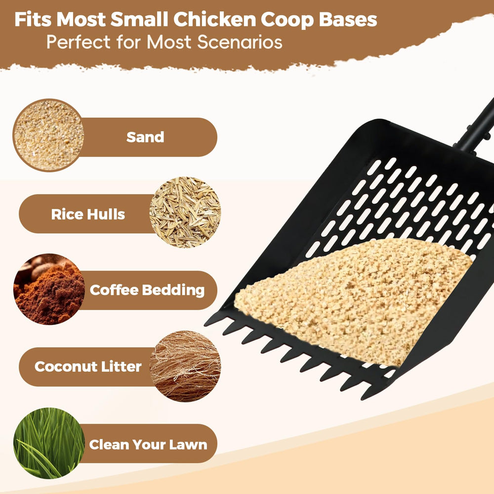 DOODLEBEAN multi-use scoop-rake suited for poop, litter, and leaves.