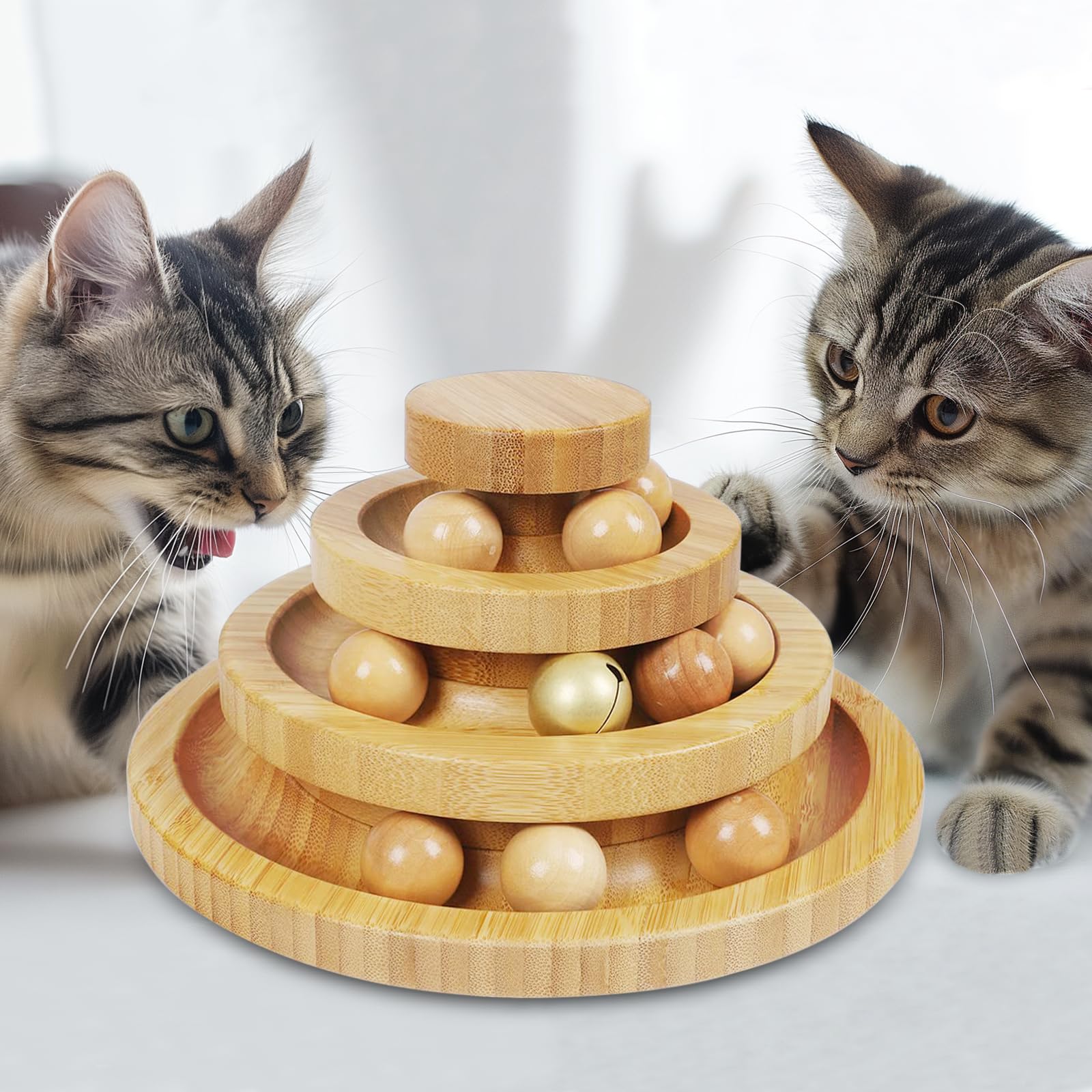 DoogCat cat-ball-track desktop-decor and toy hybrid for desks.