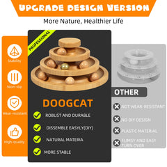 DoogCat cat-ball-track bells included to attract your cat's attention.