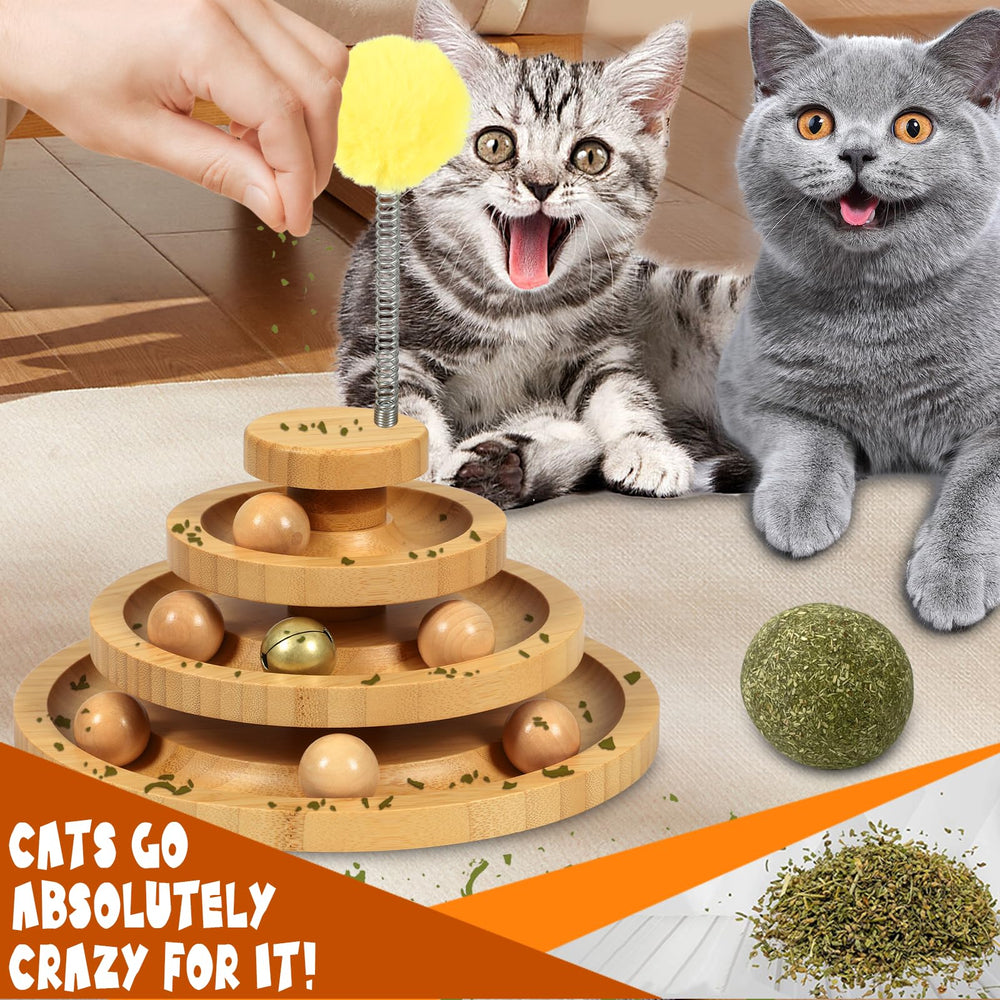 DoogCat nine removable balls offer varied play options to boost curiosity.