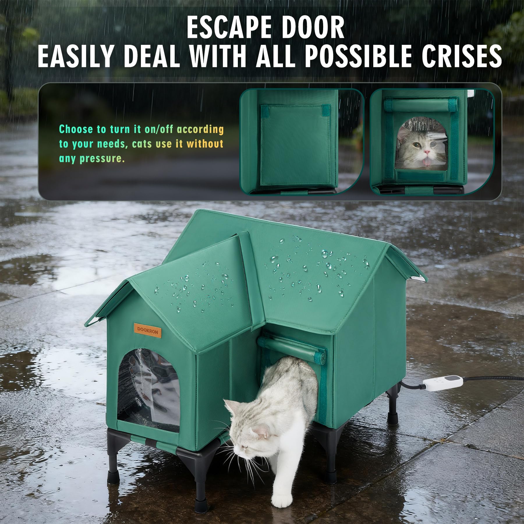 DOOKRON sturdy support resists wind and keeps the bed flat.