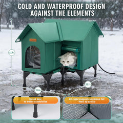 DOOKRON weatherproof shell protects cats from rain and wind.