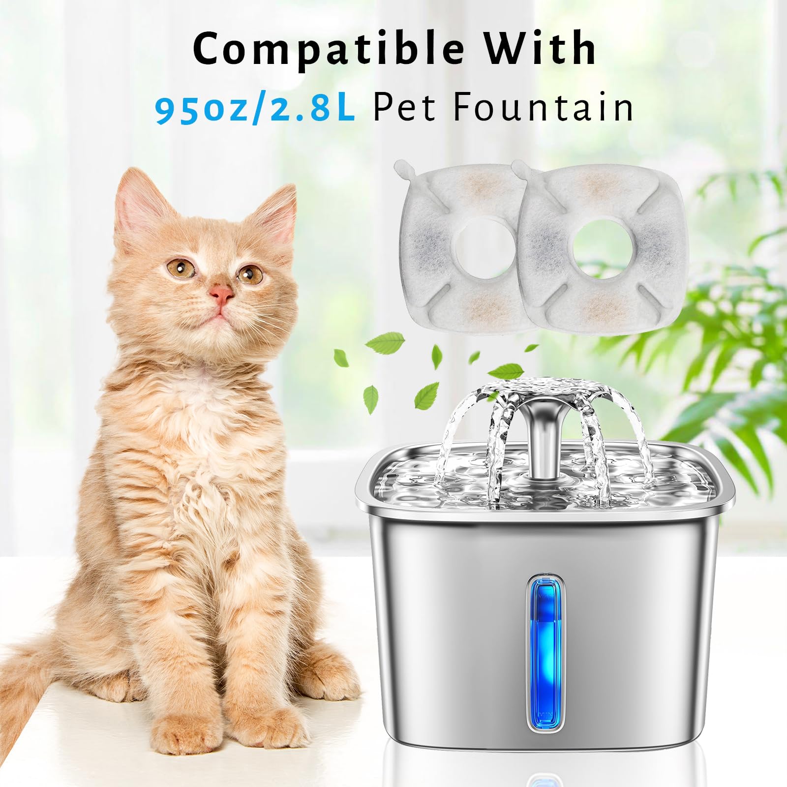 DOOOB cat fountain filter cross-section highlighting triple filtration