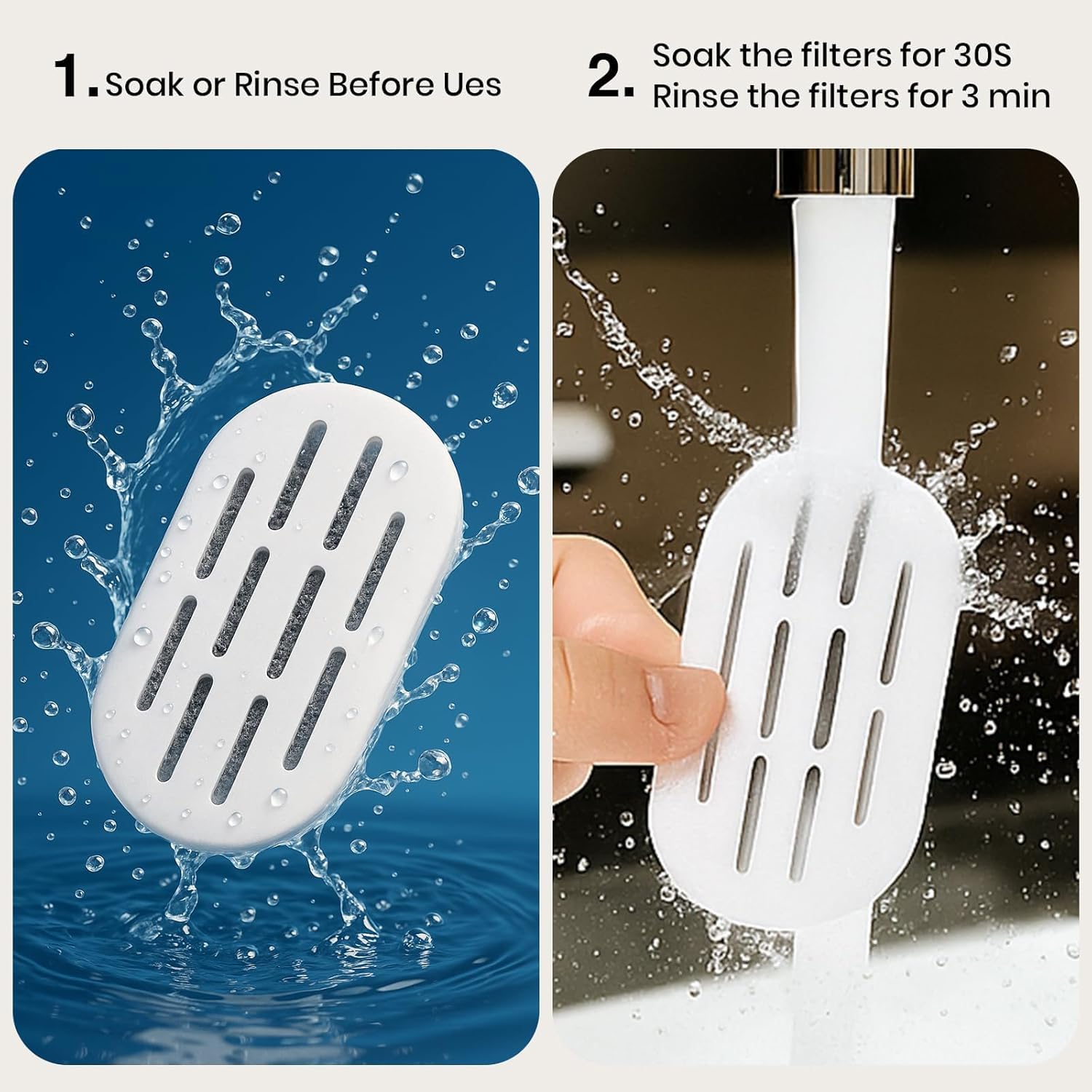 DOOOB step soak-carbon before use to reduce dust and optimize filtration.