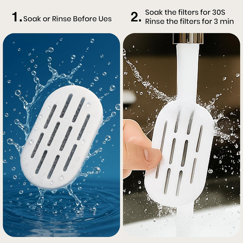 DOOOB Cat Fountain Sponges trap hair and dirt for purer water flow.