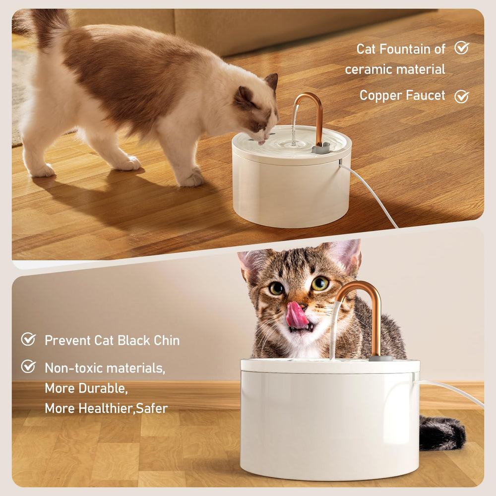 DOOOB ceramic cat fountain ultra-quiet pump operating quietly