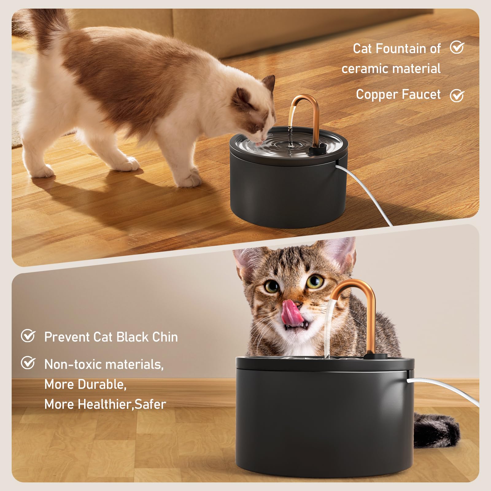 DOOOB ceramic fountain carbon filter area and filtration setup