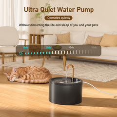 DOOOB ceramic fountain pump area showing compact motor