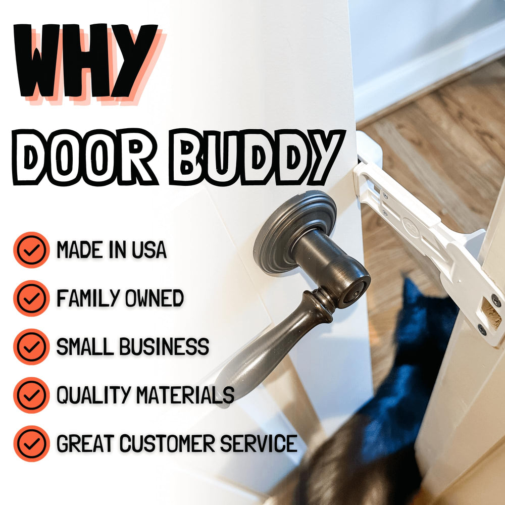 Door Buddy is non-permanent and portable, great for renters.