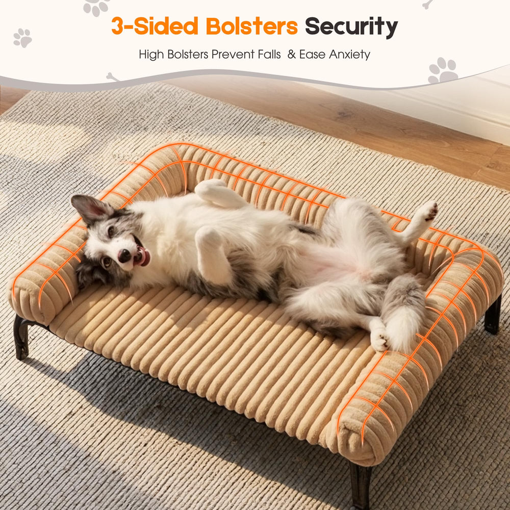DOPEDIO reinforced steel frame provides sturdy support for large dogs.