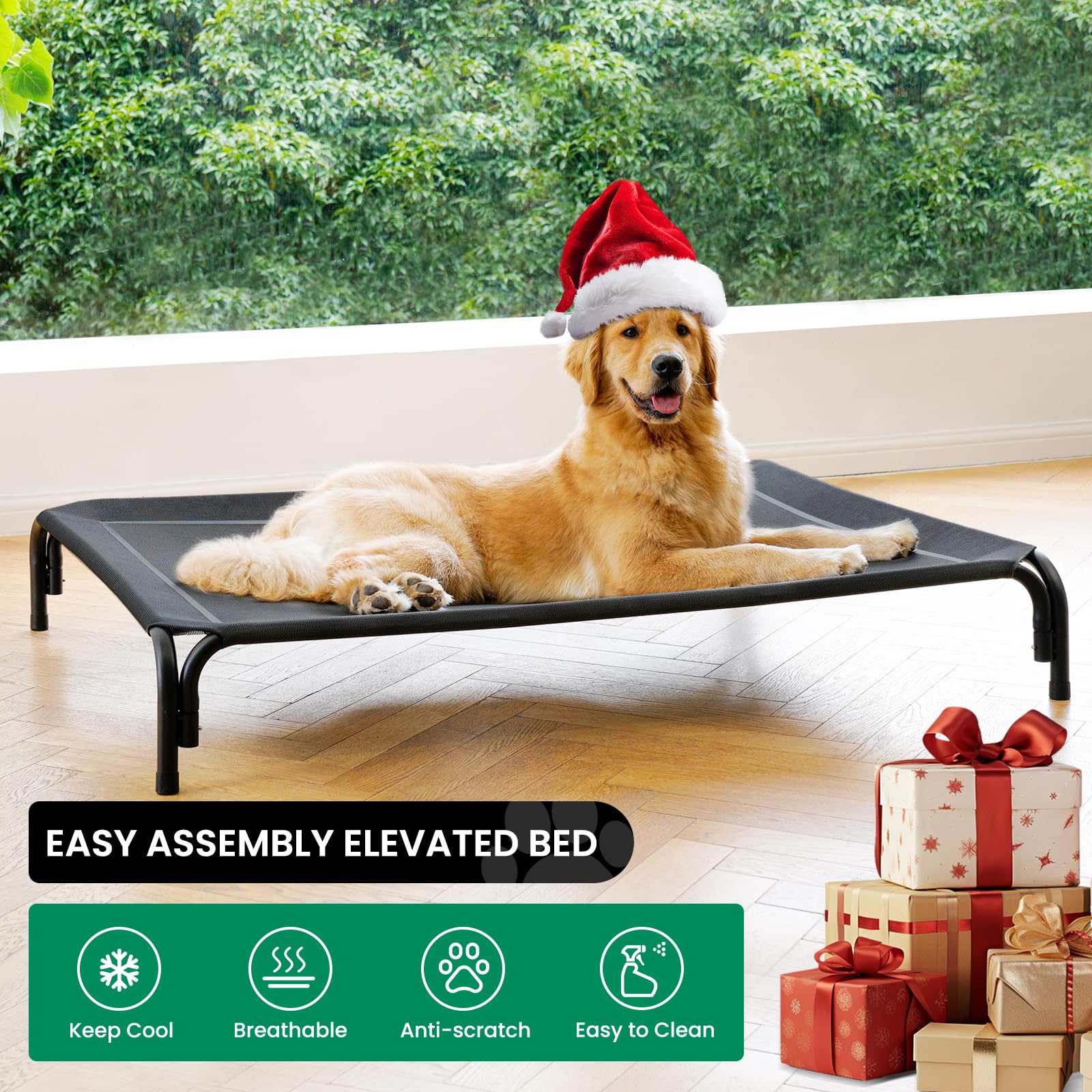 DOPEDIO bed showing sturdy support legs for stability.