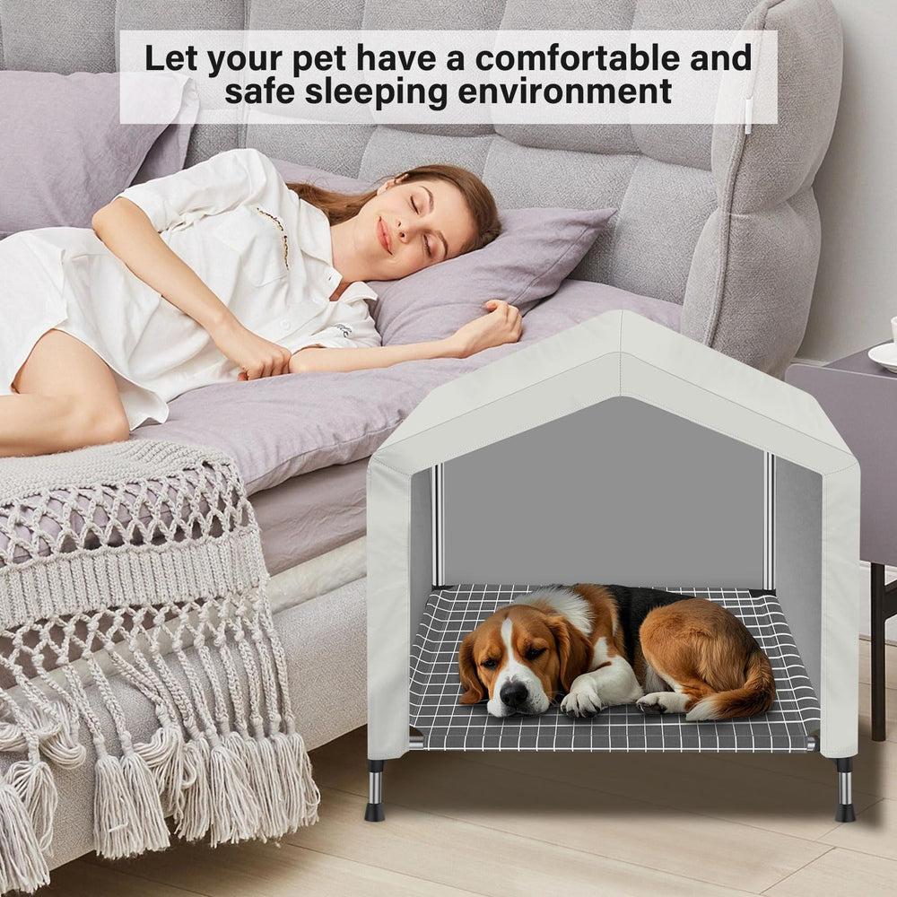 Dopliv dog tent entry shows breathable shelter for shade and comfort